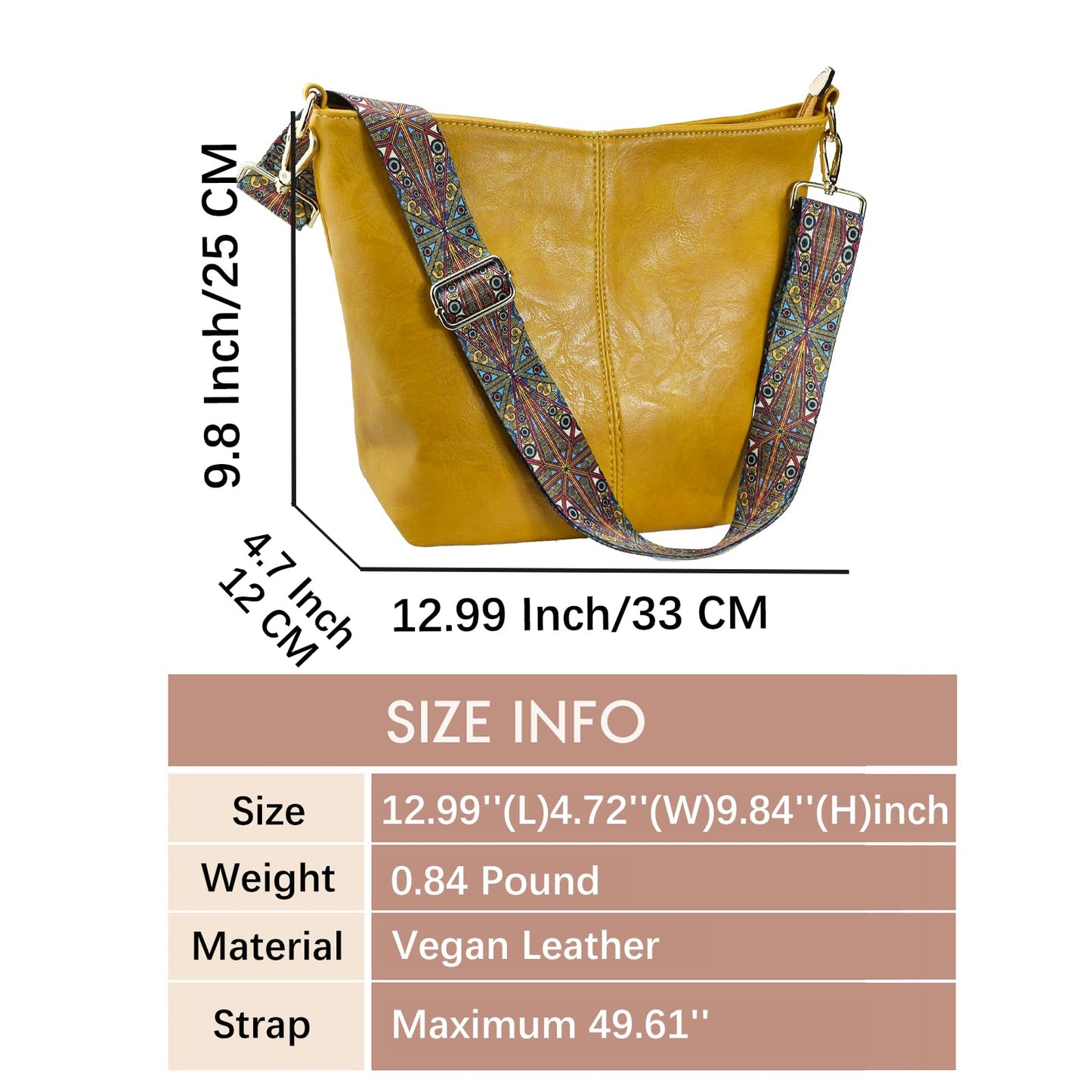 ChicHobo Vegan Leather Crossbody Bag with Strap