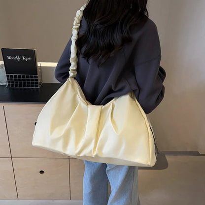 Ruched Large Tote Bag - Premium Tote Bag from Trendsi - Just $39.99! Shop now at Handbags Specialist Headquarter