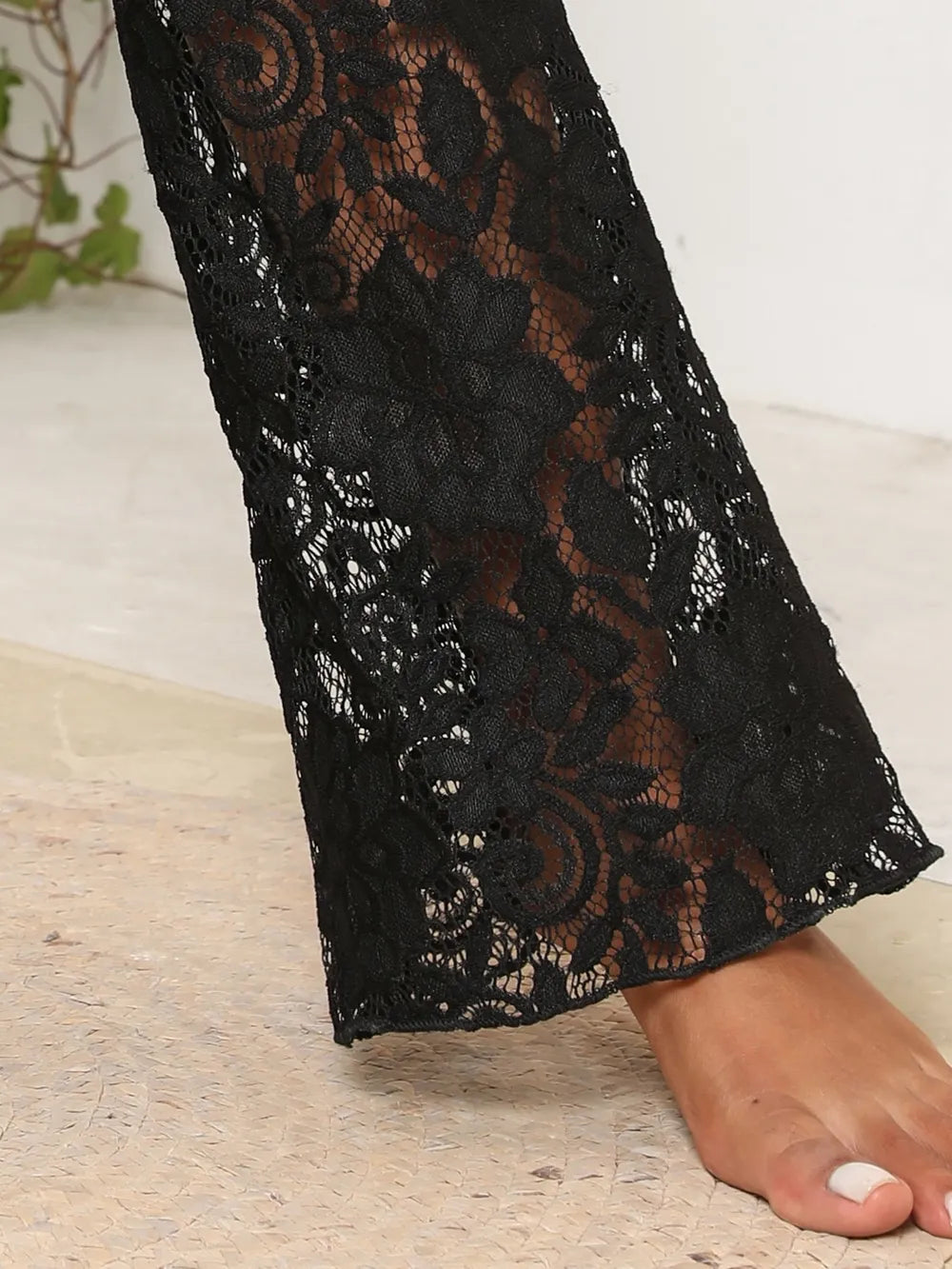 Lace High Waist Swim Pants - Premium Bottoms from Trendsi - Just $22! Shop now at Handbags Specialist Headquarter