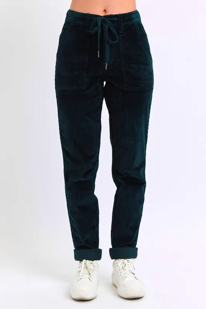 Judy Blue Full Size High Waist Corduroy Cuffed Jogger Plus Size - Premium  from Trendsi - Just $59.99! Shop now at Handbags Specialist Headquarter