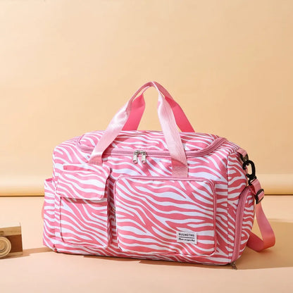 Oxford Cloth Animal Print Travel Bag - Premium travel-bag from Trendsi - Just $44.99! Shop now at Handbags Specialist Headquarter