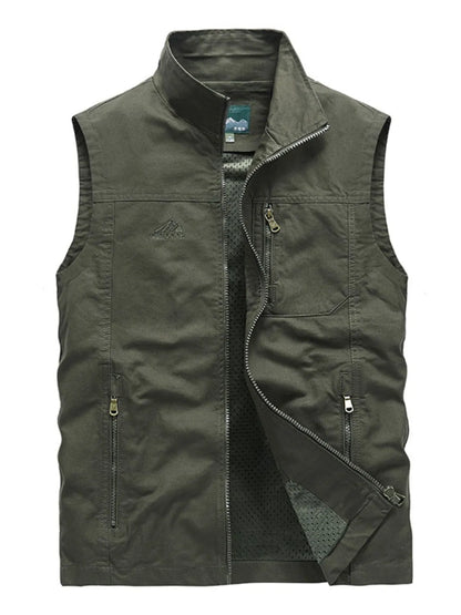 Men's Plus Size Zip Up Vest - Premium  from Trendsi - Just $44.62! Shop now at Handbags Specialist Headquarter
