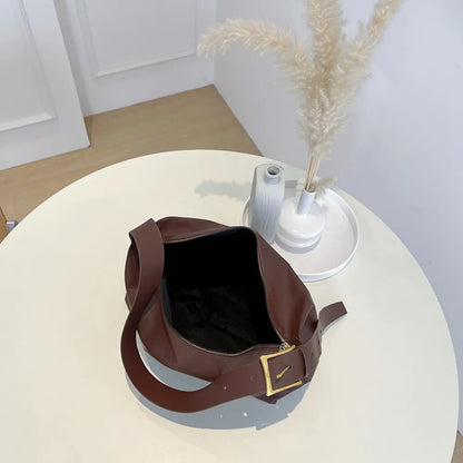 Adjustable Strap PU Leather Handbag - Premium Tote Bag from Trendsi - Just $39.99! Shop now at Handbags Specialist Headquarter