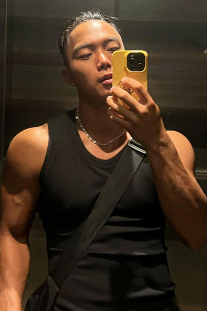 Men's Plus Size Round Neck Tank.