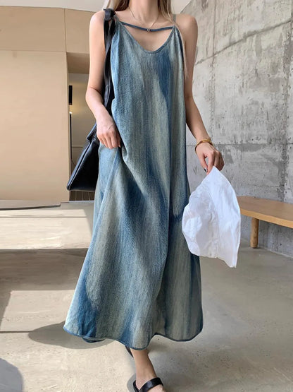Gradient V-Neck Maxi Cami Dress - Premium Maxi Dress from Trendsi - Just $24.99! Shop now at Handbags Specialist Headquarter