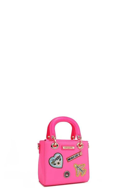 Nicole Lee USA Color Patch Handbag with Top Handle - Premium Tote Bag from Trendsi - Just $73.99! Shop now at Handbags Specialist Headquarter
