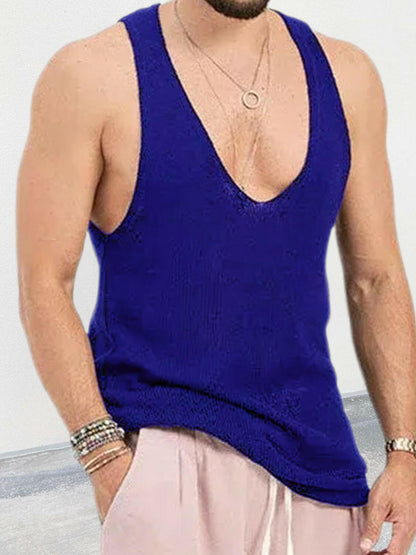 Men's Scoop Neck Knit Tank.