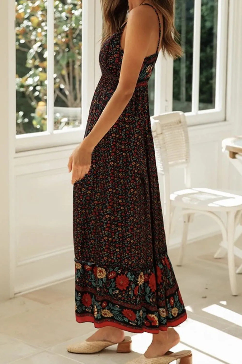 Printed Maxi Cami Dress - Premium Maxi Dress from Trendsi - Just $29.99! Shop now at Handbags Specialist Headquarter