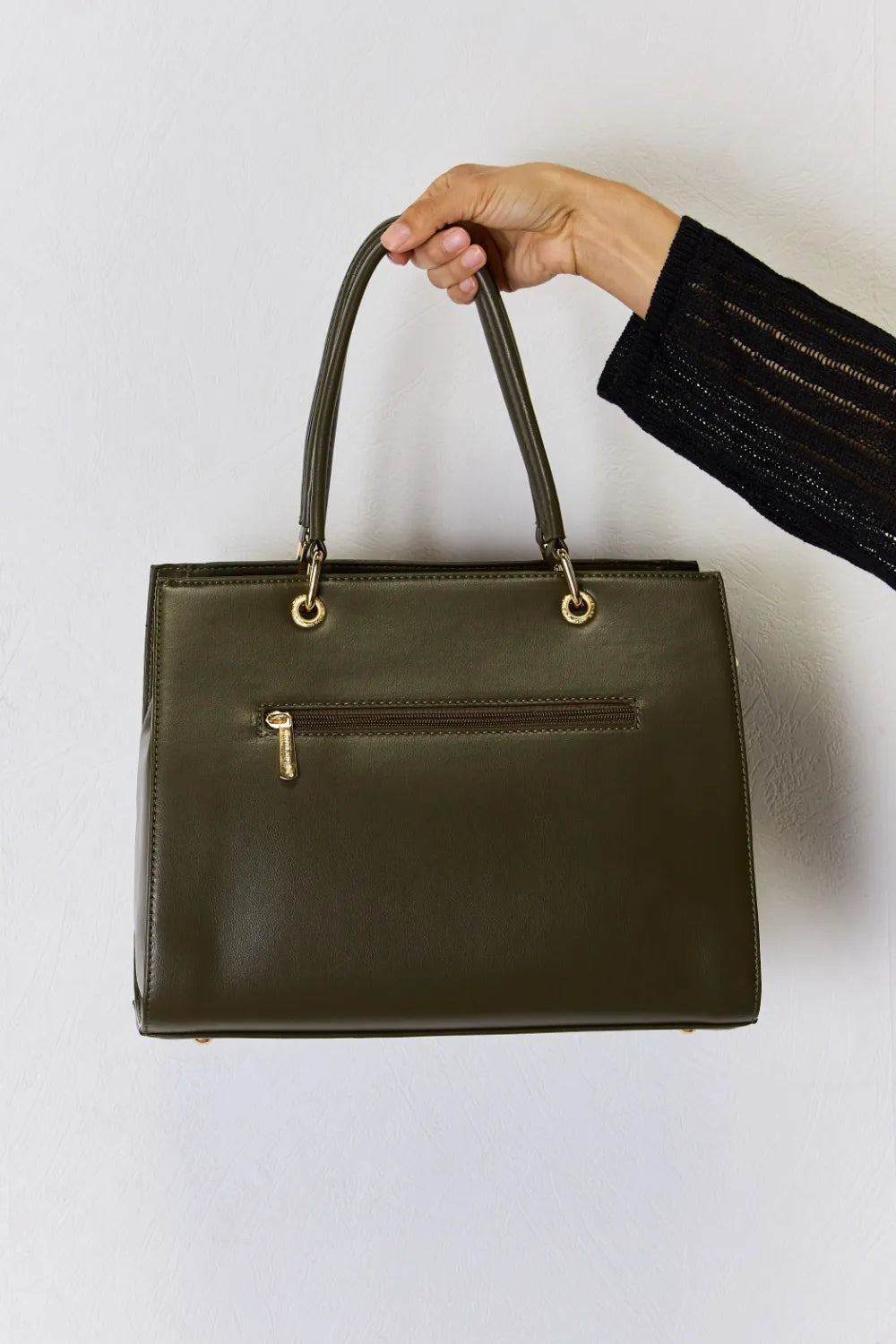 David Jones Texture PU Leather Handbag - Premium Handbags from Trendsi - Just $52.99! Shop now at Handbags Specialist Headquarter