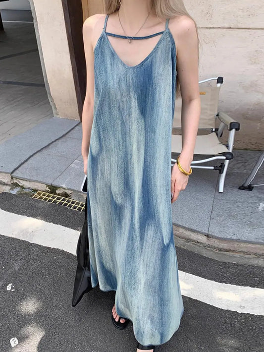 Gradient V-Neck Maxi Cami Dress - Premium Maxi Dress from Trendsi - Just $24.99! Shop now at Handbags Specialist Headquarter