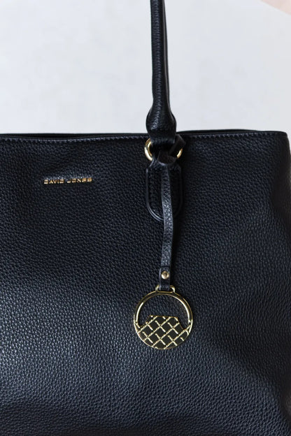 David Jones Structured Leather Handbag - Premium handbags from Trendsi - Just $54.99! Shop now at Handbags Specialist Headquarter