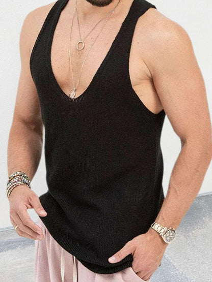 Men's Scoop Neck Knit Tank.