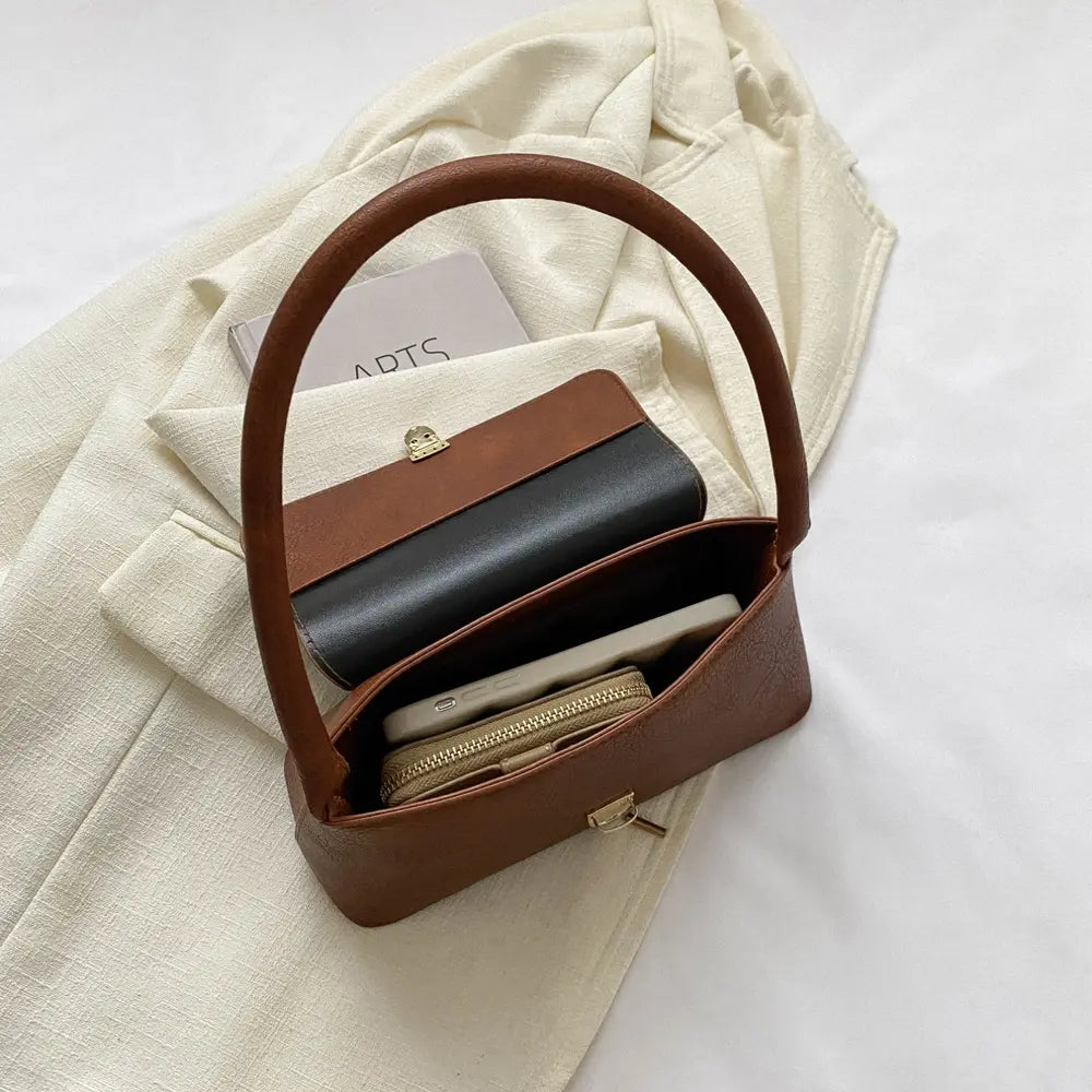 PU Leather Shoulder Bag - Premium Handbags from Trendsi - Just $19.99! Shop now at Handbags Specialist Headquarter