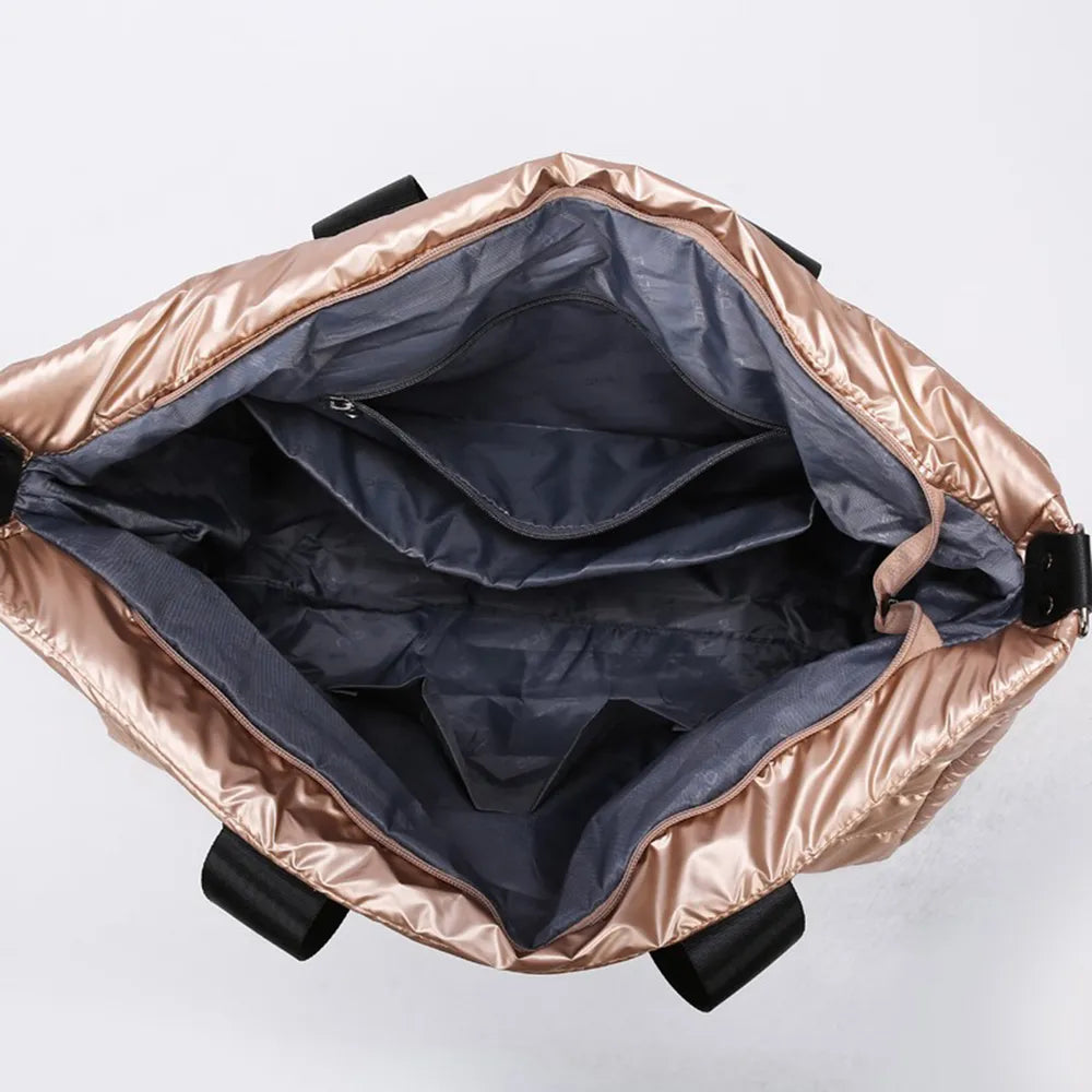 Quilted Nylon Oversize Travel Bag - Premium travel-bag from Trendsi - Just $44.99! Shop now at Handbags Specialist Headquarter