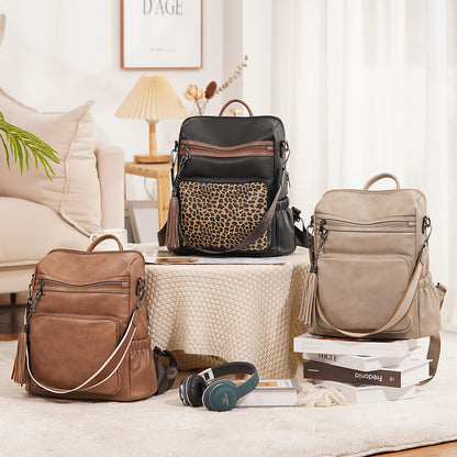 CLUCI Luxe Convertible Leather Backpack Purse