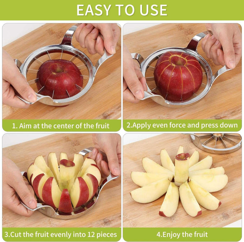 LIIGEMI Apple Slicer,12-Blade Extra Large Apple Corer, Easy to Use, Saving, Heavy Duty Stainless Steel Apple Cutter and Divider - Premium Kitchen Helpers from Visit the LIIGEMI Store - Just $19.99! Shop now at Handbags Specialist Headquarter