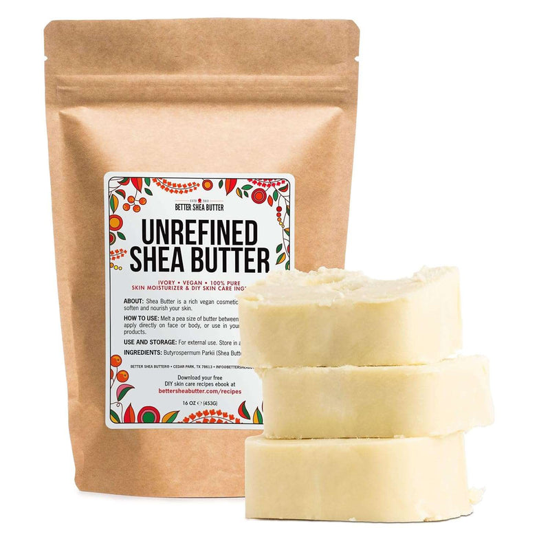 Better Shea Butter Raw Shea Butter - 100% Pure African Unrefined Shea Butter for Hair - Skin Moisturizer for Face, Body and for Soap Making Base and DIY Whipped Lotion, Oil and Lip Balm - 1 lb Block - Premium Body Butters from Visit the Better Shea Butter Store - Just $23.20! Shop now at Handbags Specialist Headquarter