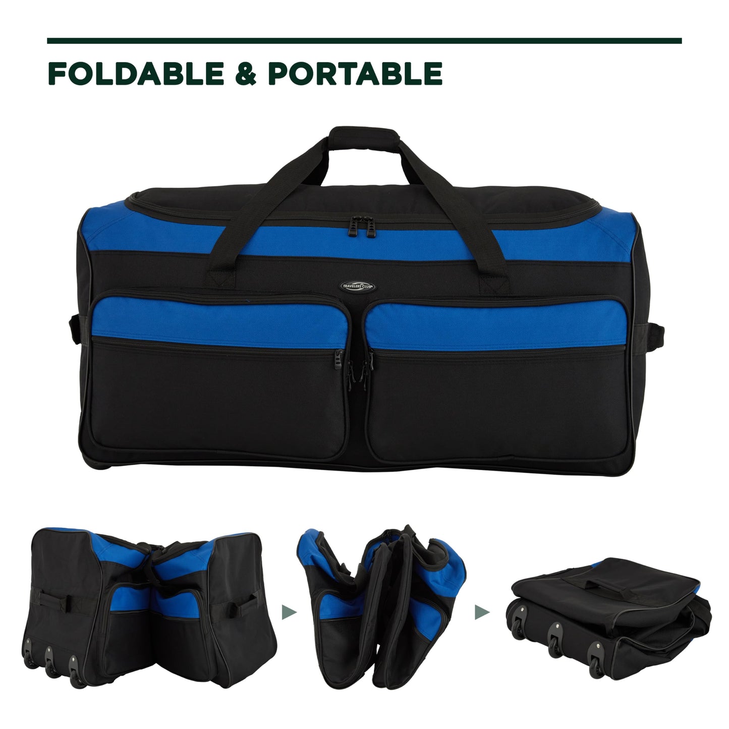 Travelers Club 36" Asgard 3-Wheel Rolling Duffel Bag