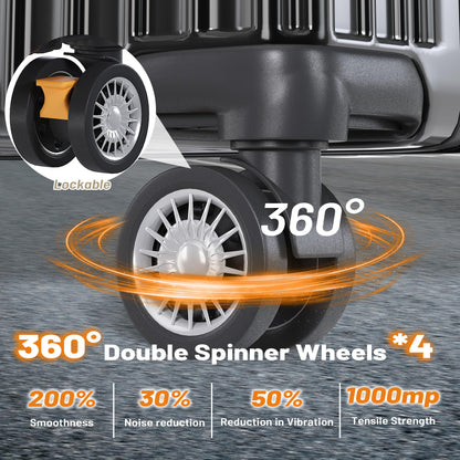 JetGlide 3pc Spinner: Expandable Hardshell Luggage