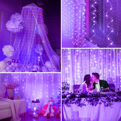 Minetom 300 LED Dimmable Fairy Curtain Lights