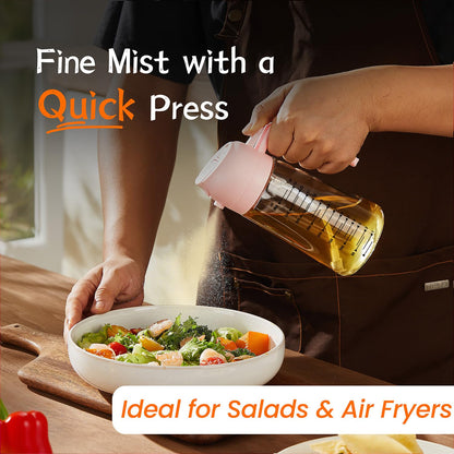 SprayMaster Duo: 16oz Olive Oil Dispenser - Black