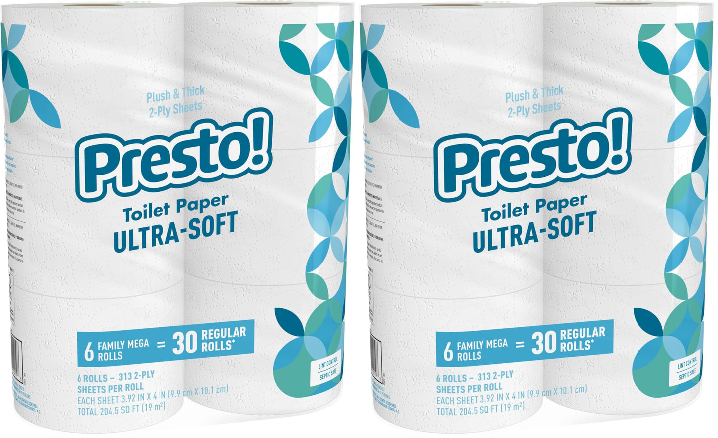 Presto! Ultra-Soft 2-Ply Family Mega Rolls Pack