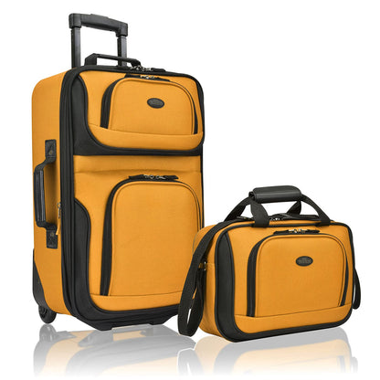 U.S. Traveler Rio Expandable Orange Carry-on