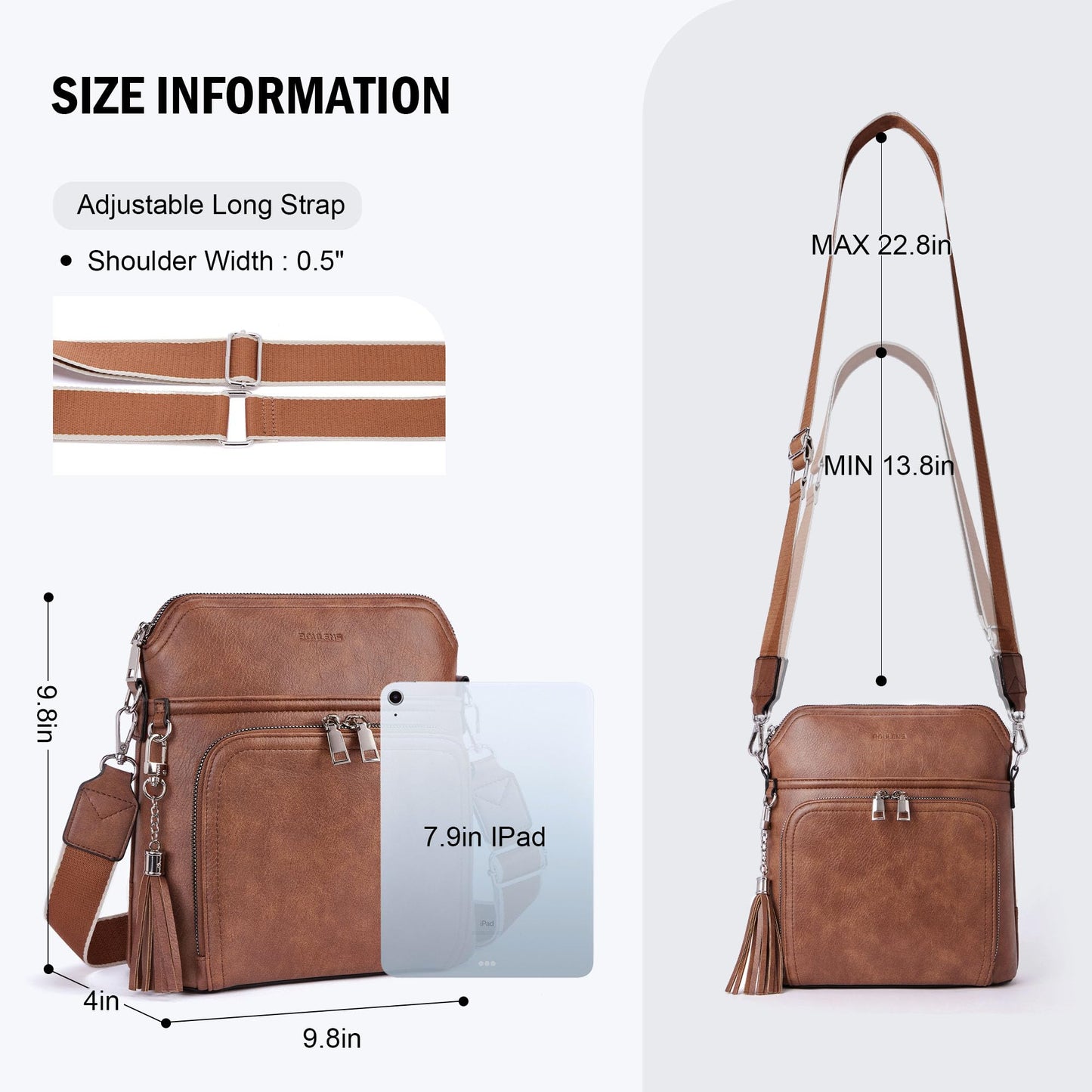 Tassel Charm Crossbody Bag for Women