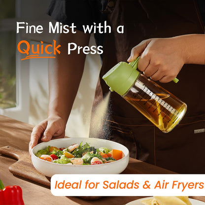 SprayMaster Duo: 16oz Olive Oil Dispenser - Black