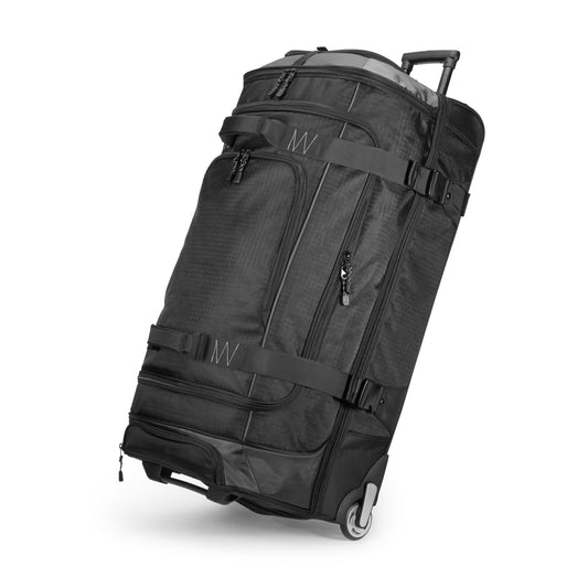 Amazon Basics 35 Large Rolling Duffle Bag, Blue