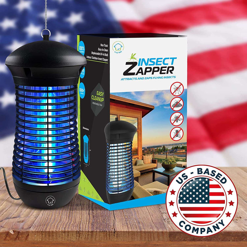 Livin’ Well Bug Zapper Indoor Outdoor - 4000V High Powered Electric Mosquito Zapper Home Patio, 1,500 Sq Ft Range Fly Zapper Mosquito Trap, 18W UVA Bulb Mosquito Killer Lamp Insect Bug Light, Black - Premium DÉCOR from Visit the Livin' Well Store - Just $38.99! Shop now at Handbags Specialist Headquarter