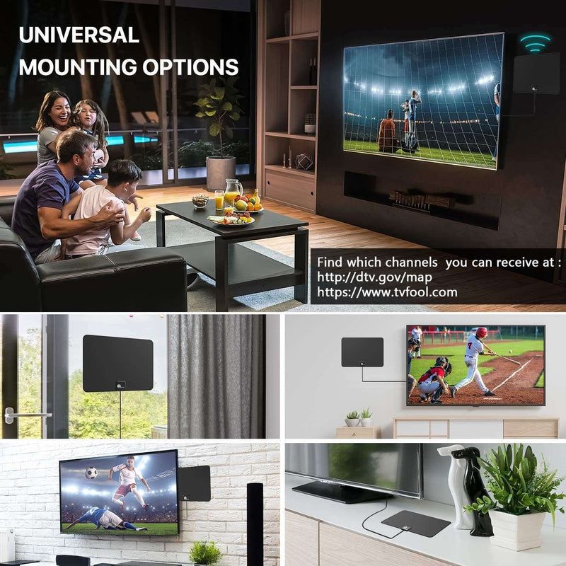 1byone Amplified HD Digital TV Antenna - Support 4K 1080p and All Older TV's - Indoor Smart Switch Amplifier Signal Booster - Coax HDTV Cable/AC Adapter - Premium HOME DÉCOR from Visit the 1 BY ONE Store - Just $31.48! Shop now at Handbags Specialist Headquarter