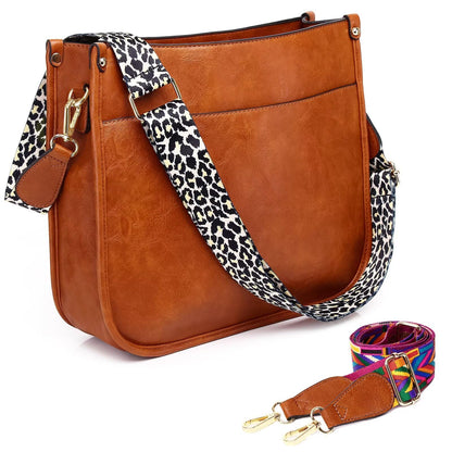 AUYOCO Chic Vegan Leather Crossbody Bag with Strap