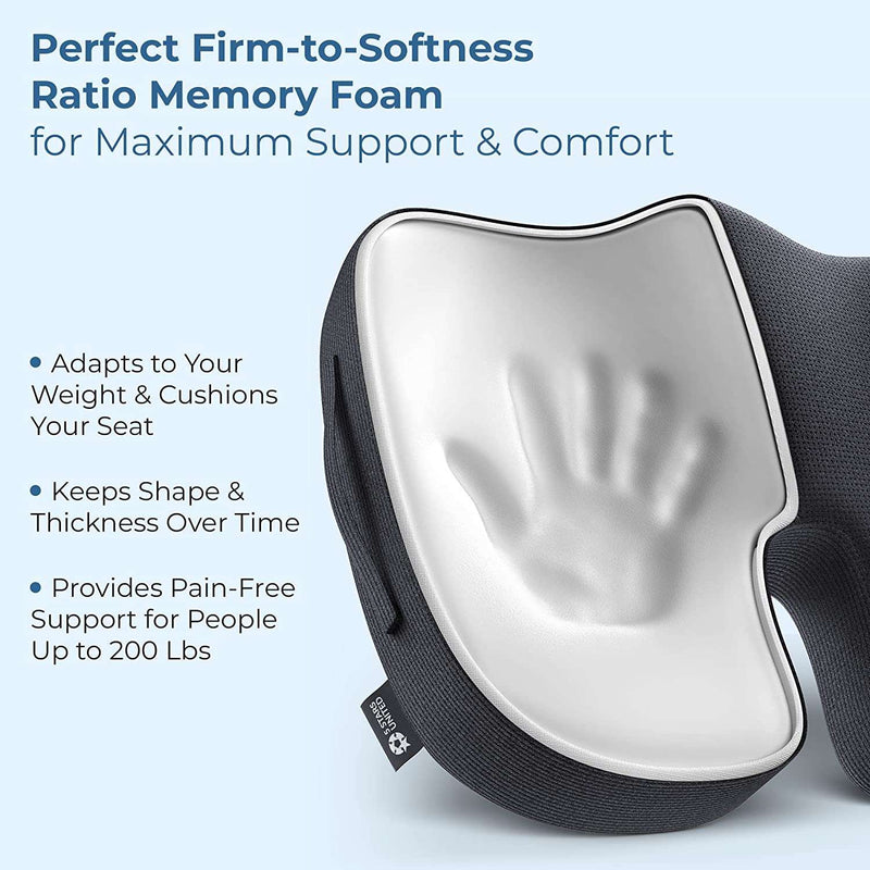 Memory Foam Firm Coccyx Pad Seat Cushion Pillow for Office Chair- Tailbone, Sciatica, Lower Back Pain Relief - Lifting Cushion for Car, Wheelchair, School Chair, Computer and Desk Chair - Premium Health Care from Visit the 5 STARS UNITED Store - Just $44.99! Shop now at Handbags Specialist Headquarter