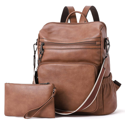 CLUCI Luxe Convertible Leather Backpack Purse