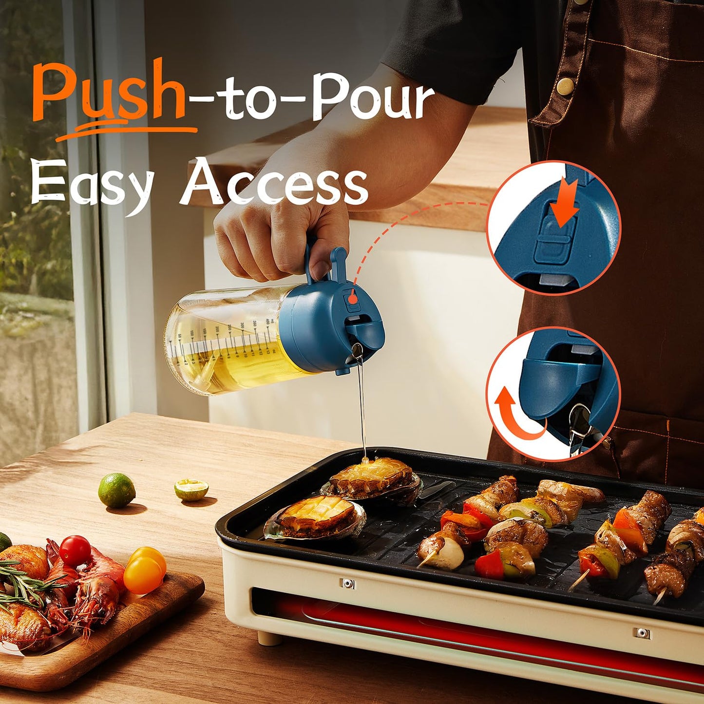 SprayMaster Duo: 16oz Olive Oil Dispenser - Black