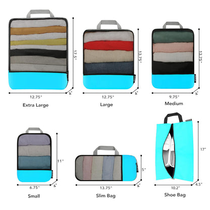 BAGAIL Expandable Travel Compression Cubes Set