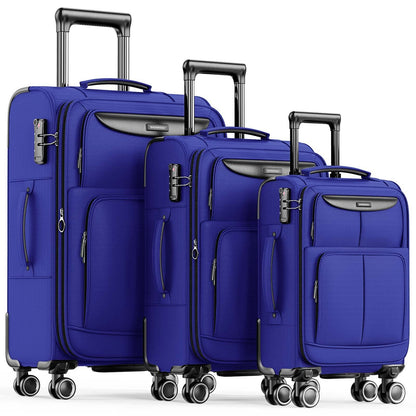 SHOWKOO Armygreen 3-Piece Expandable Luggage Set