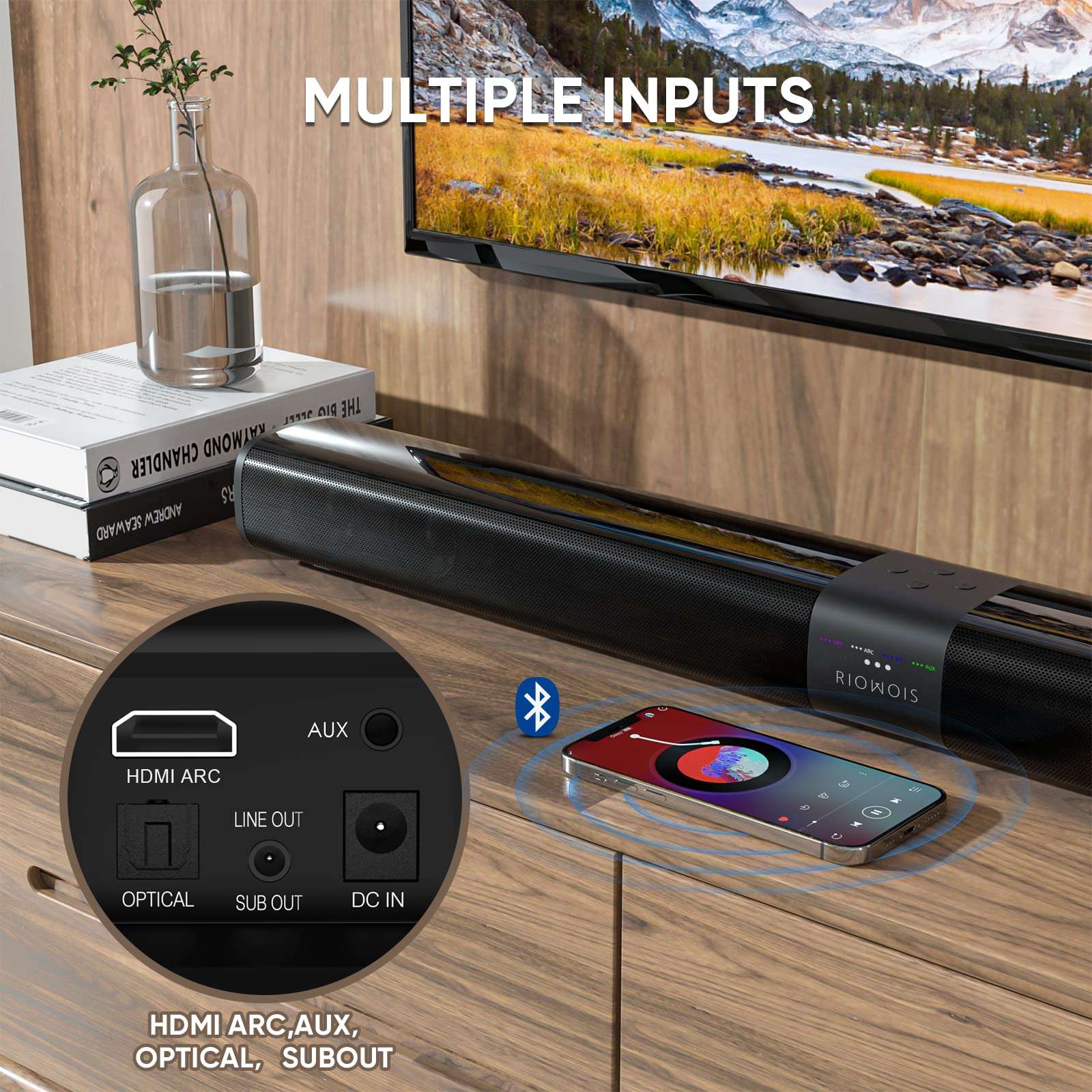 Smart SoundBar: Custom Bass & Compact Design