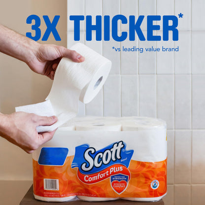 Scott Comfort+ 12 Double Rolls, 231 Sheets, Septic-Safe