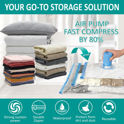 CozyVac Travel Bags with Pump - 6 Pack Space Savers