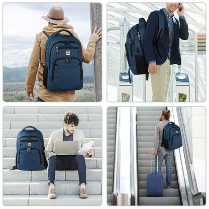 SecureSlim Laptop Backpack with USB & Water Resistance