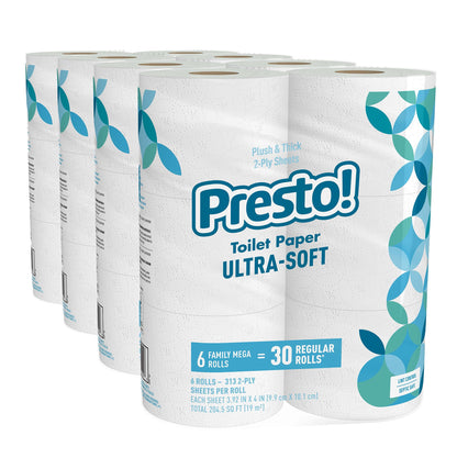 Presto! Ultra-Soft 2-Ply Family Mega Rolls Pack