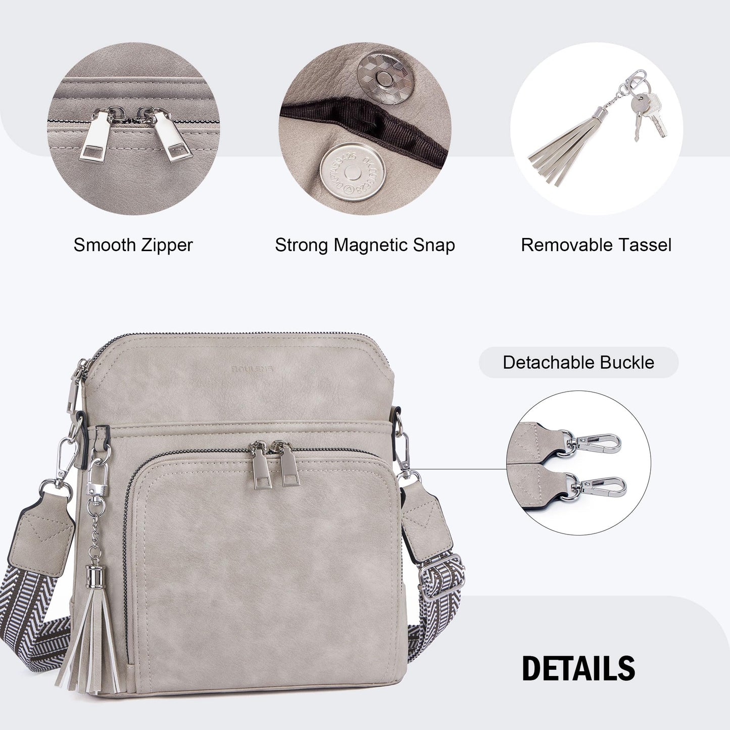 Tassel Charm Crossbody Bag for Women