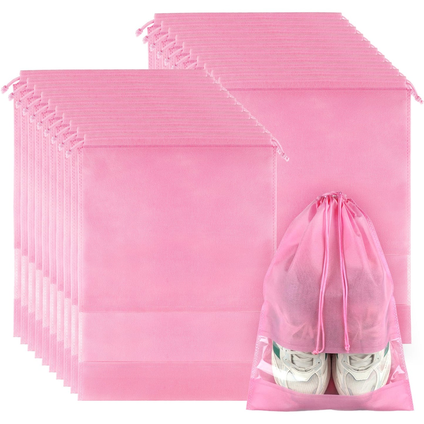 Clear View Travel Shoe Bags - 12 Pack