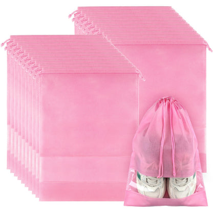 Clear View Travel Shoe Bags - 12 Pack