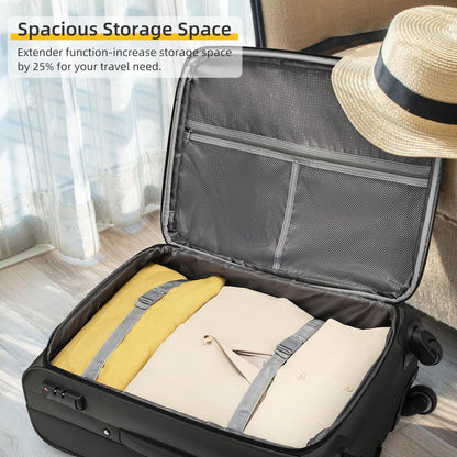 LARVENDER Expandable 5-Piece Spinner Luggage Set