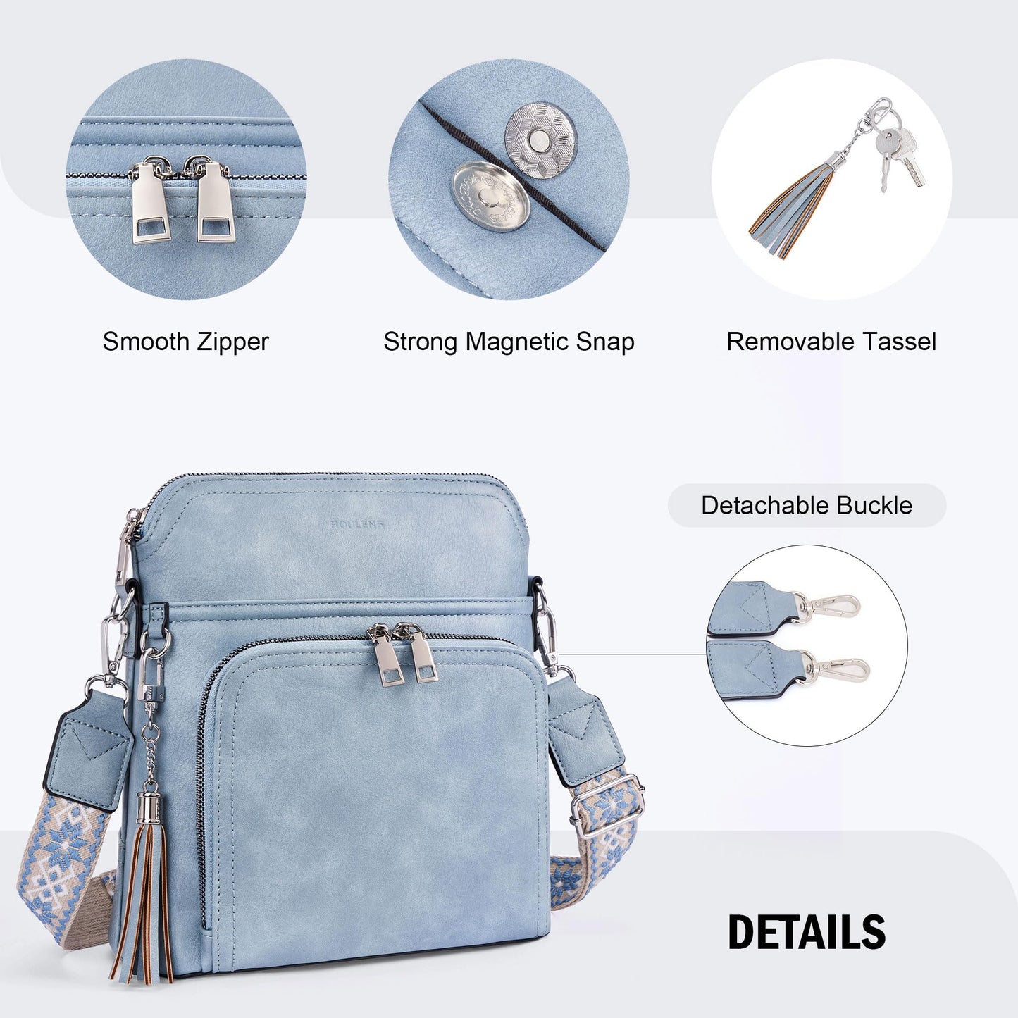Tassel Charm Crossbody Bag for Women