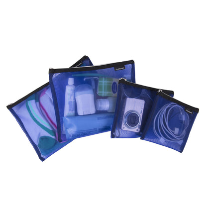 Travelon Gray Mesh Pouches Set of 4 - Compact & Versatile