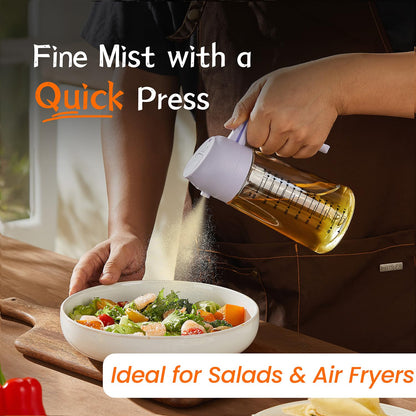 SprayMaster Duo: 16oz Olive Oil Dispenser - Black